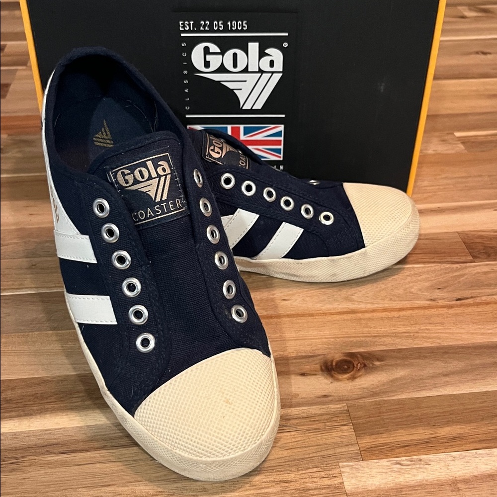 Gola Coaster Slip Navy Shoes